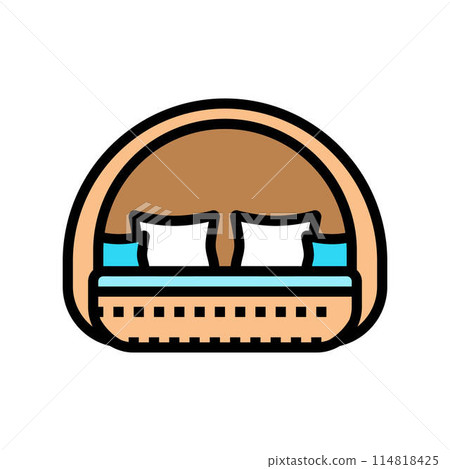 daybed outdoor furniture color icon vector illustration daybed outdoor furniture color icon vector illustration 114818425