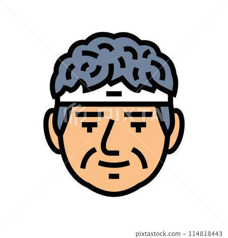 otaku man avatar color icon vector illustration 114818443