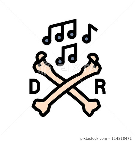 deathrock goth subculture color icon vector illustration deathrock goth subculture color icon vector illustration 114818471