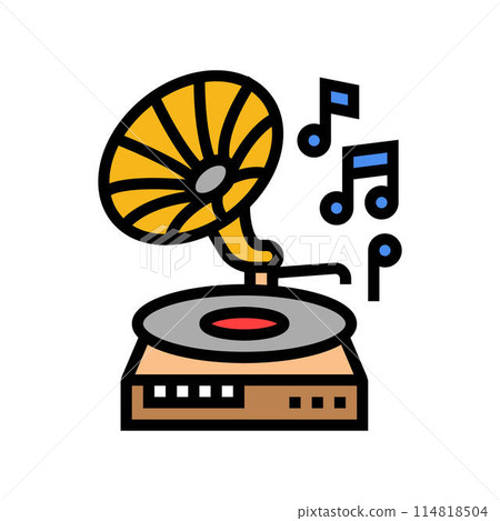 music elderly leisure color icon vector illustration 114818504