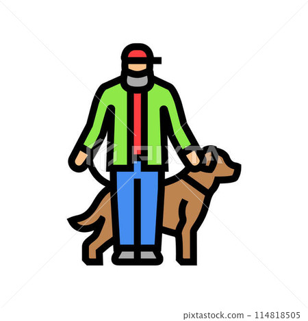 pet elderly leisure color icon vector illustration 114818505