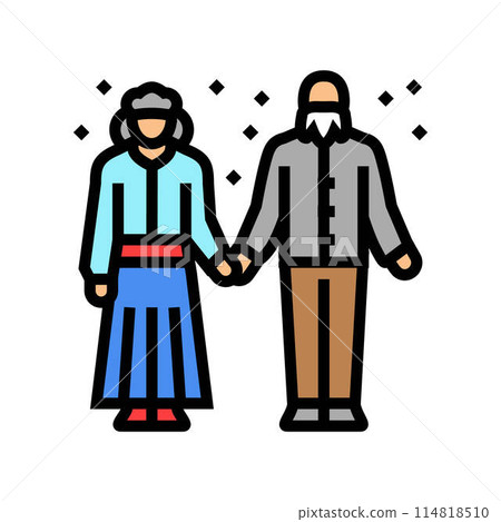 dance elderly leisure color icon vector illustration 114818510