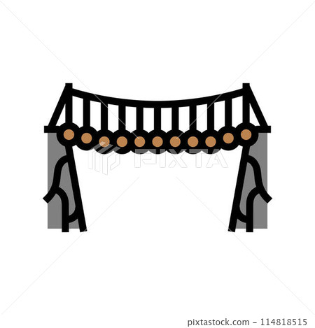 wooden bridge color icon vector illustration wooden bridge color icon vector illustration 114818515