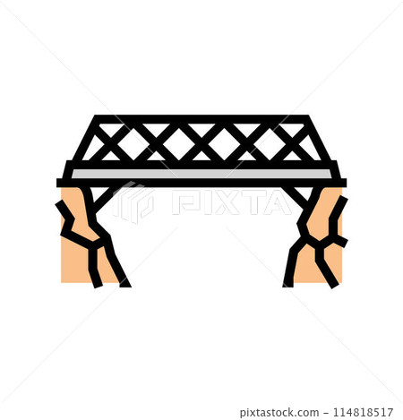 lattice bridge color icon vector illustration lattice bridge color icon vector illustration 114818517