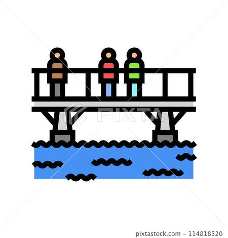 footbridge bridge color icon vector illustration 114818520