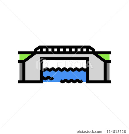 girder bridge color icon vector illustration 114818528