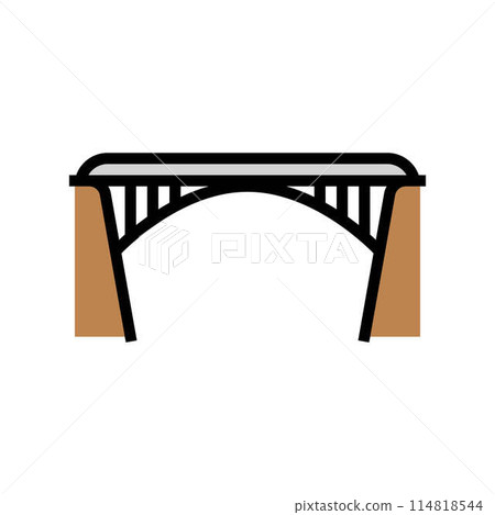 arch bridge color icon vector illustration arch bridge color icon vector illustration 114818544