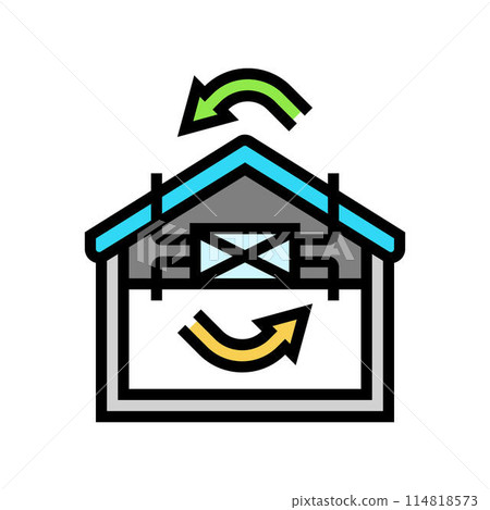 air exchange ventilation color icon vector illustration 114818573