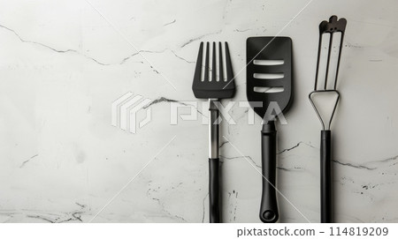 Set of Kitchen Utensils on White Background 114819209