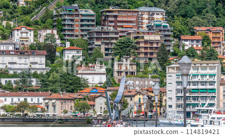 Landscape with Lake Como timelapse, Lombardy, Italy Landscape with Lake Como timelapse, Lombardy, Italy 114819421
