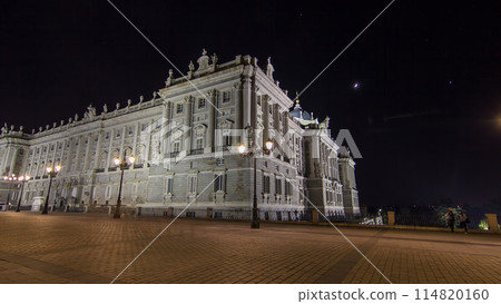Royal Palace of Madrid Palacio Real de Madrid timelapse hyperlapse at night Royal Palace of Madrid Palacio Real de Madrid timelapse hyperlapse at night 114820160