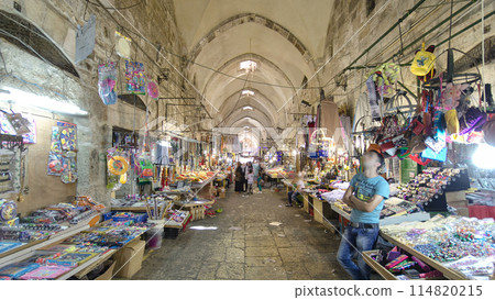 The colorful souk in the old city of Jerusalem Israel timelapse hyperlapse The colorful souk in the old city of Jerusalem Israel timelapse hyperlapse 114820215