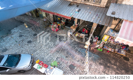 The colorful souk in the old city of Jerusalem Israel timelapse The colorful souk in the old city of Jerusalem Israel timelapse 114820250