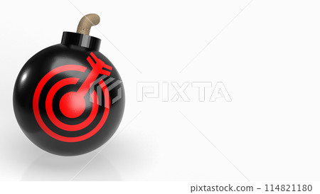 The Bomb and target icon for Business concept 3d rendering. 114821180
