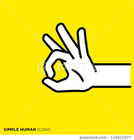 簡單的人類圖標系列，即將播放的手勢 114821977