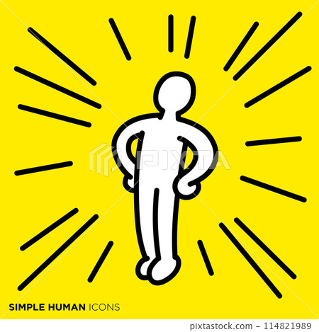Simple human icon series, confident people 114821989