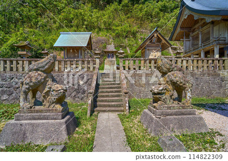 島根縣松江市加賀神社本宮西側春天的景色 114822309