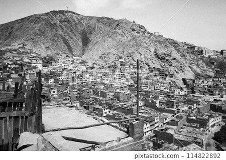 Slums and San Cristobal Hill in Lima, Peru, South America Slums and San Cristobal Hill in Lima, Peru, South America 114822892