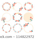 Pink rose vector illustration set 114822972