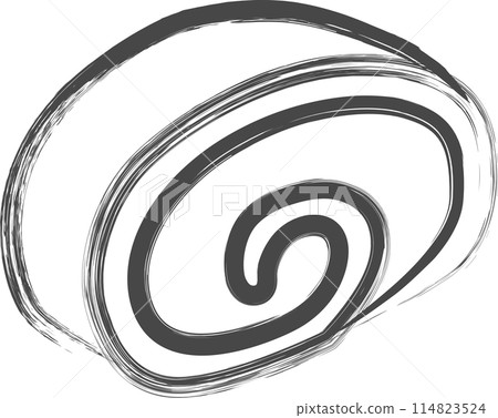 畫筆糖果插畫捲蛋糕 114823524