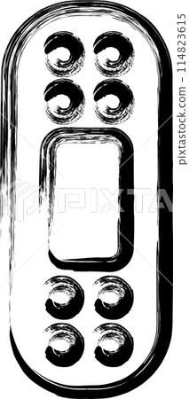 Mini brush-drawn medical icon: Bandage Mini brush-drawn medical icon: Bandage 114823615