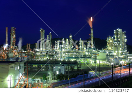 [Ehime Prefecture] Night view of Taiyo Oil Combinat 114823737