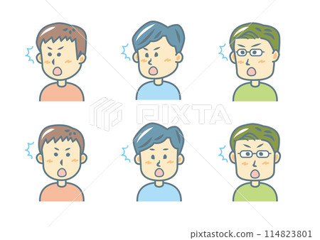 臉部表情插圖集 114823801