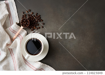 coffee poured into a cup coffee poured into a cup 114823849