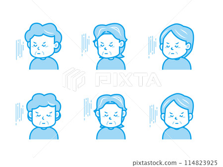 Facial expression illustration set 1 color 114823925
