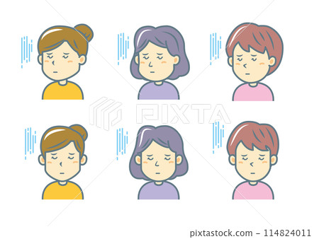 Facial expression illustration set Facial expression illustration set 114824011