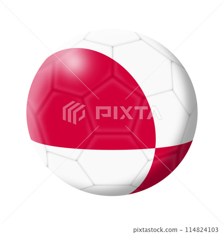 Greenland soccer ball football with clipping path 114824103