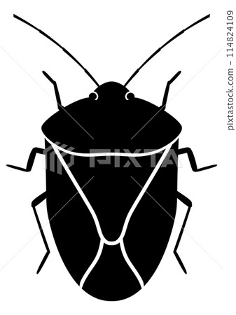 Vector illustration of a silhouette of a stink bug Vector illustration of a silhouette of a stink bug 114824109