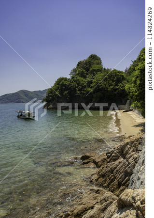 廣島縣尾道市因島大橋紀念公園附近的沙灘 114824269