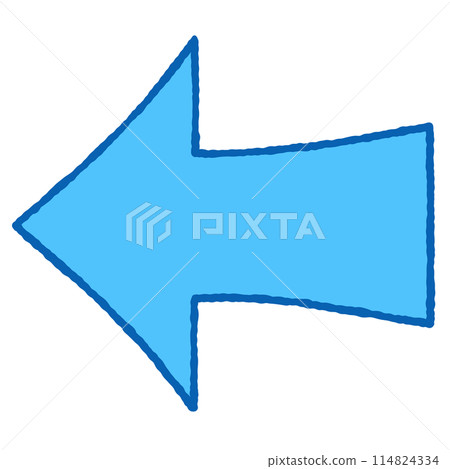 Simple blue arrow illustration 114824334
