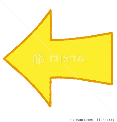 Simple yellow arrow illustration 114824335