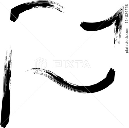 Brush-written business icon flag Brush-written business icon flag 114824768