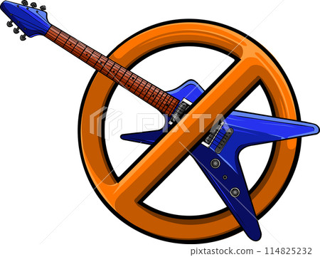 draw colorful Electric guitar vector illustration design 114825232