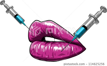 vector illustration of Syringe for vaccination design 114825256