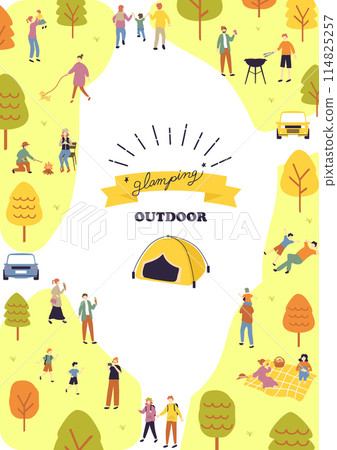 人們享受戶外活動 人們享受戶外活動 114825257