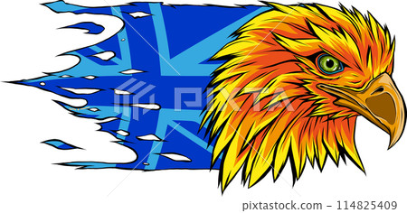 Mascot Head of an Eagle vector illustration design Mascot Head of an Eagle vector illustration design 114825409