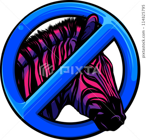 hand draw Zebra head vector illustration design 114825795