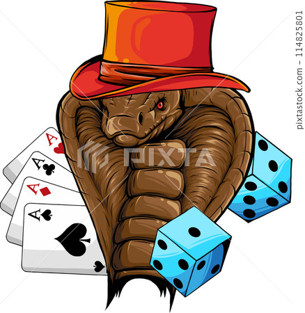 animal cobra head colored vector illustration design 114825801