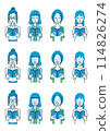 一個女人拿著一本書的插圖 114826274