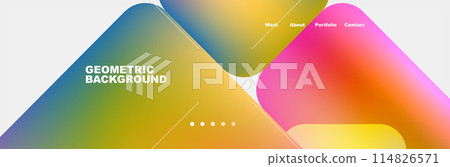 Square internet web page design template. Vector Illustration For Wallpaper, Banner, Background, Card, Book Illustration, landing page 114826571