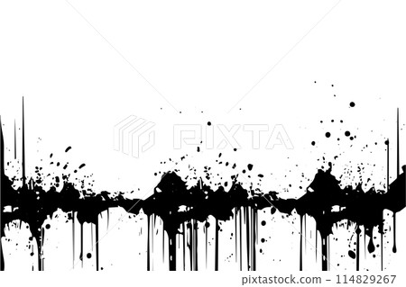 Urban Graffiti: Vector Paint Splashes and Ink Stains on Dirty Background. 114829267