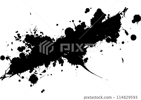 Abstract Ink Splatter Vector for Creative Designs. Stain Black Splash. Abstract Ink Splatter Vector for Creative Designs. Stain Black Splash. 114829593
