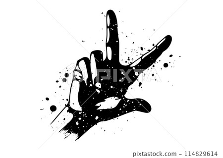 Urban Rebellion: Grunge Vector Art of Peace Sign Graffiti. Urban Rebellion: Grunge Vector Art of Peace Sign Graffiti. 114829614