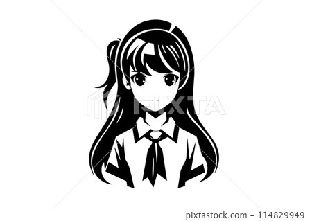 Japanese Manga Girl: Vector Anime Character Design. Comic Art. Japanese Manga Girl: Vector Anime Character Design. Comic Art. 114829949