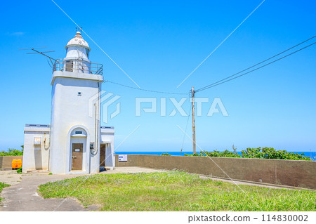 Chikuzen Oshima Lighthouse in early summer, Oshima, Munakata City, Fukuoka Prefecture 114830002