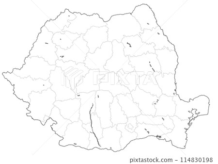 Blank map Romania 114830198